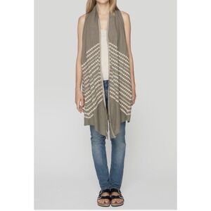 Johnny‎ Was Los Angeles Joy Petra Embroidered Linen Vest XS